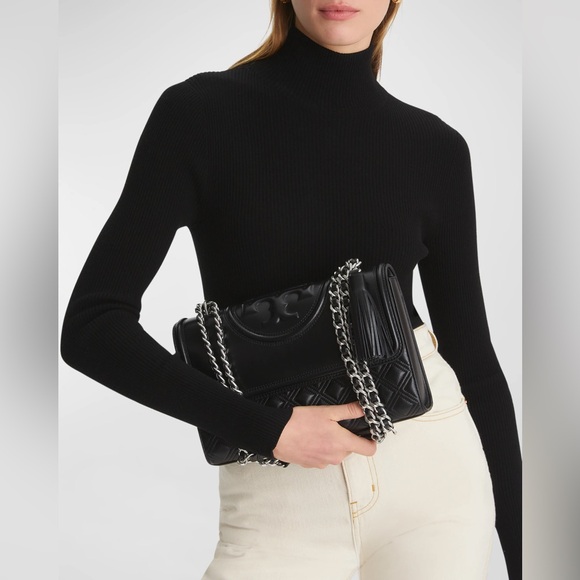 Tory Burch Fleming Convertible Leather Shoulder Bag - Picture 6 of 9